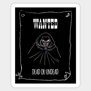 Wanted Dead or Undead - rainbow & white - LGBTQ+ ttrpg d20 T-Shirt Sticker